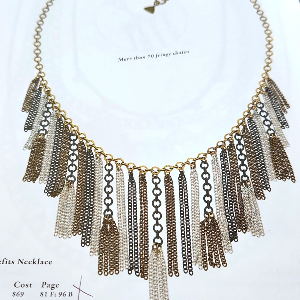 💥NEW KRN0083 Silpada Fringe Benefits Necklace Vintage Rare